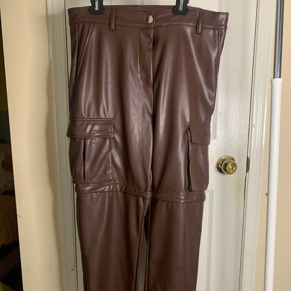 NTW - Mendocino Faux Leather Cargo Pants